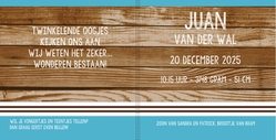 Stoere geboortekaartjes hout label Binnenkant